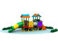 Fashion Plastic Outside Play Equipment , Kids Plastic Jungle Gym With Slide And Baffle